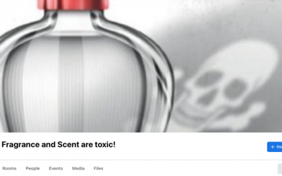We’ve created the ‘Perfume, Fragrance and Scent are toxic!’ Facebook Group as a discussion forum